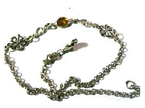 Natural Andradite Garnet Boho Sterling Silver Bracelet